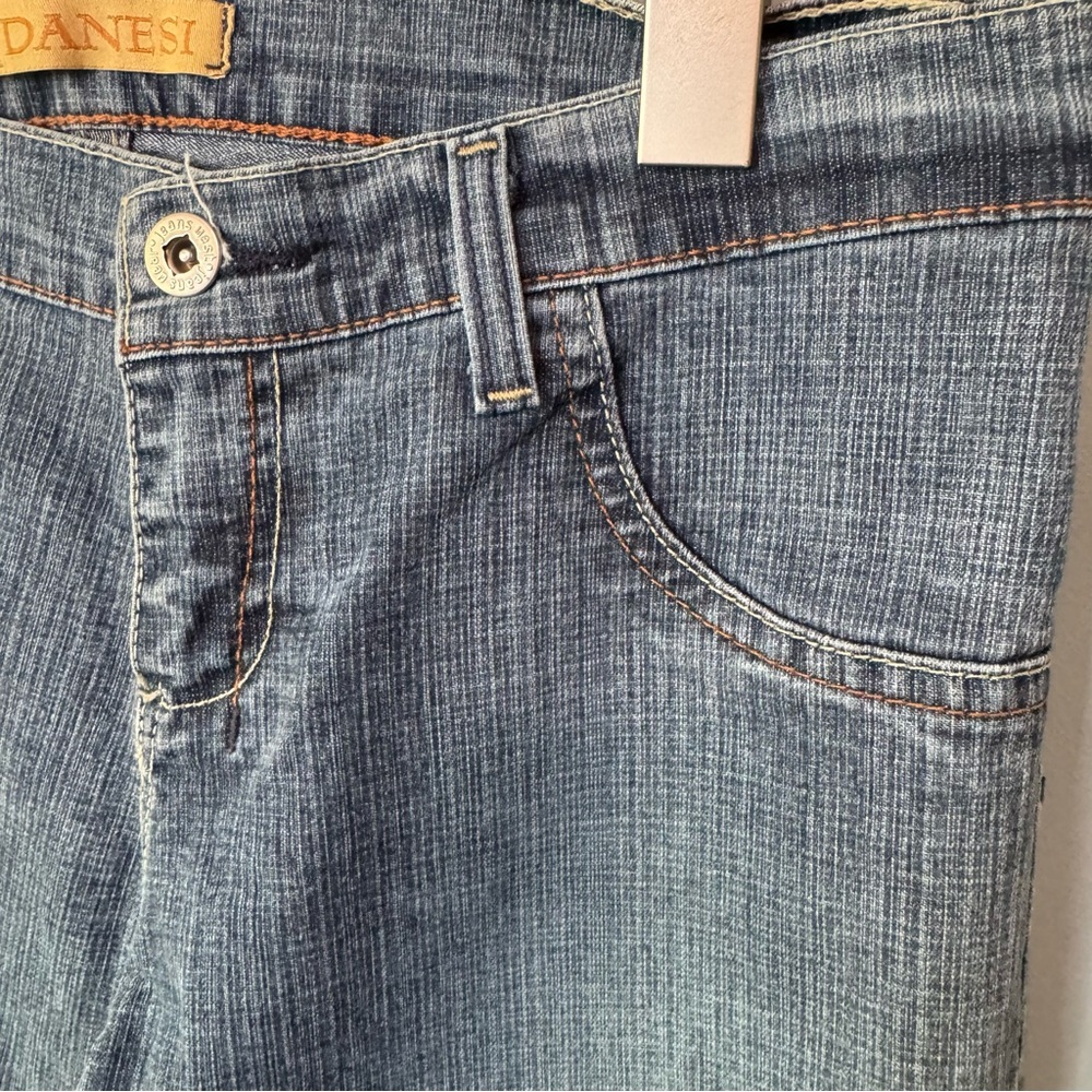 Danesi Low Rise Flare Jeans with Embellishments. NWT. Juniors Size 3 - Picture 5 of 15